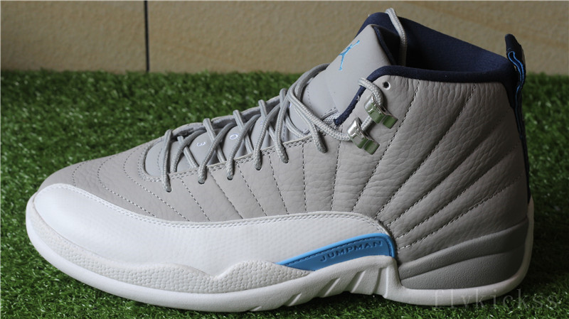 Authenitc Air Jordan 12 Retro Wolf Grey UNC